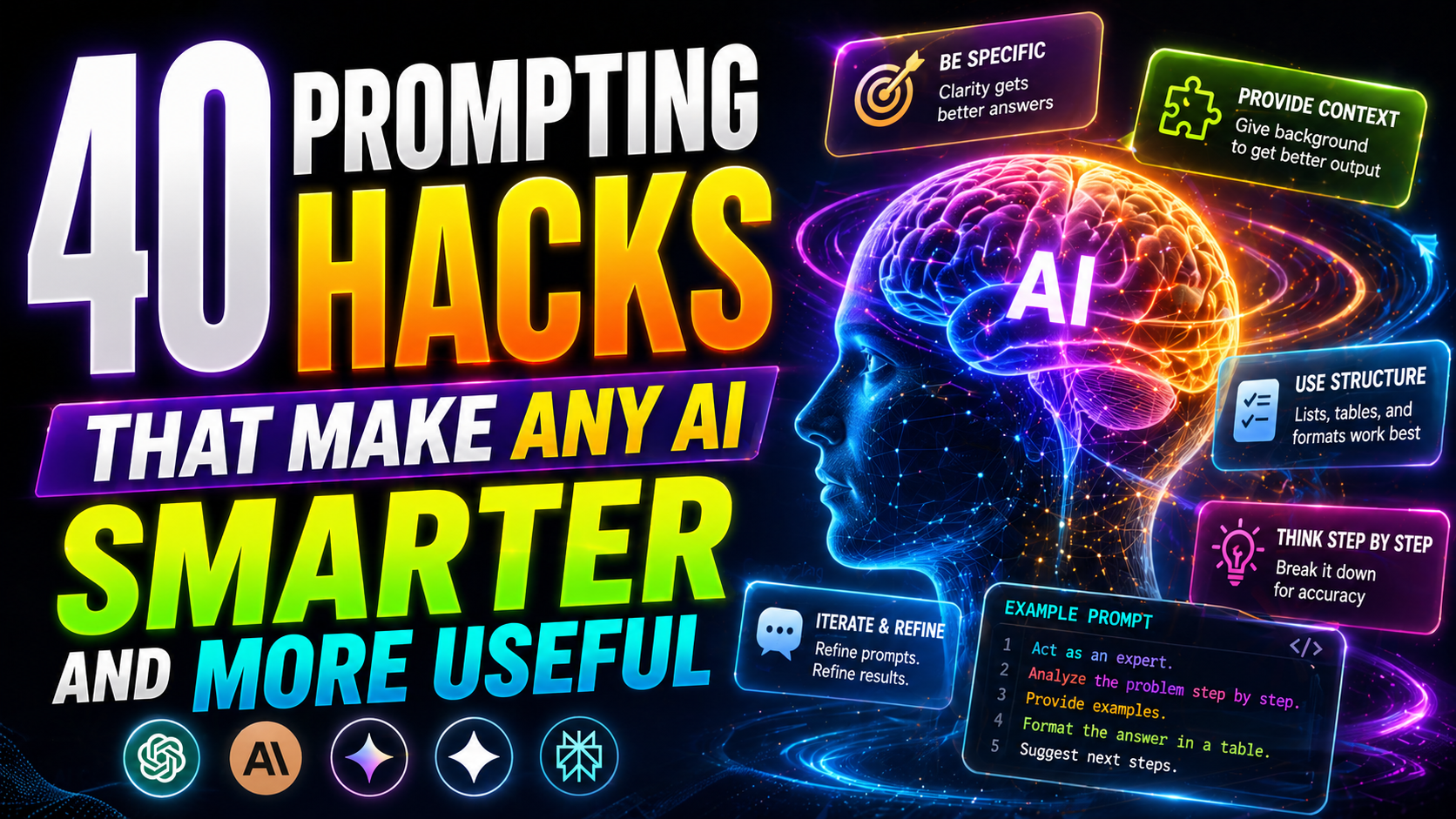 40 Prompting Hacks That Make Any AI Smarter and More Useful
