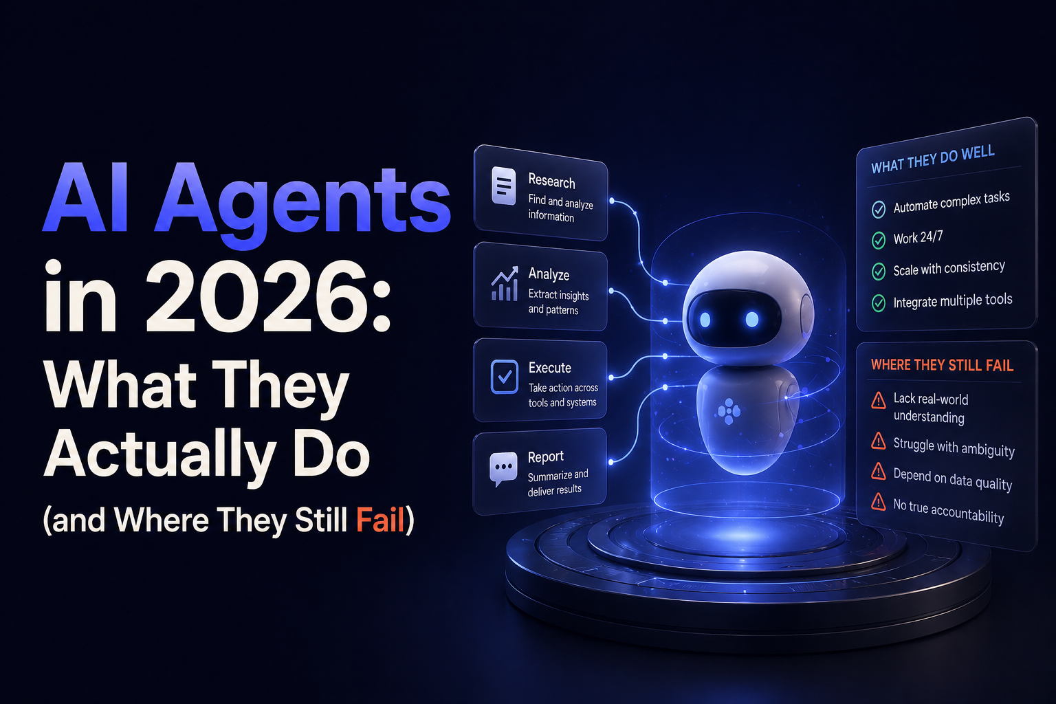 AI Agents in 2026: What They Actually Do (and Where They Still Fail)